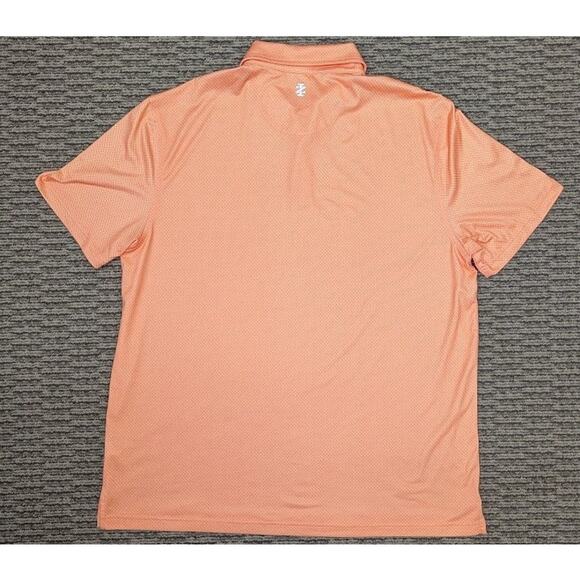 IZOD Golf Men’s Polo Shirt Large Orange Short Sleeve Performance Stretch - Picture 2 of 8